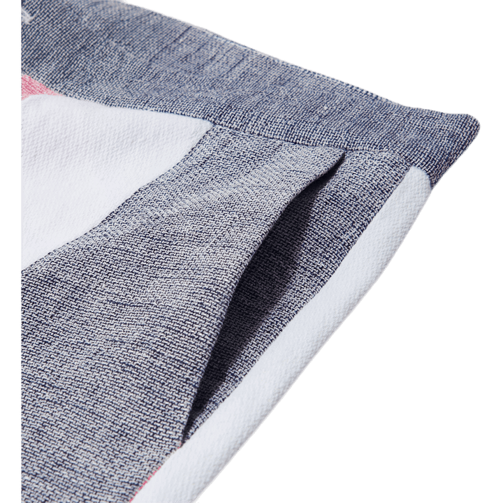 Pantaloncini in lino a righe blu