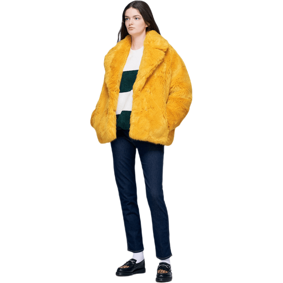 Boxy Oversized Drop Shoulder Gelb