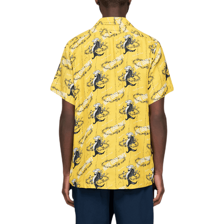 T-shirt de bowling jaune à manches courtes