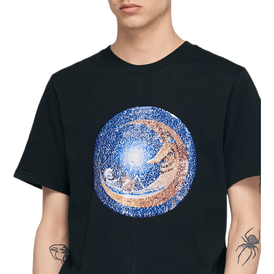 Tričko Mouse Sequin Tee Black