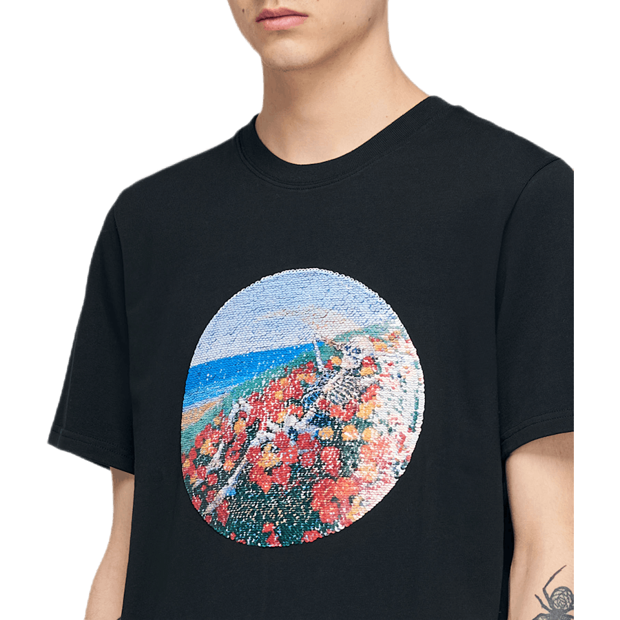 Tričko Mouse Sequin Tee Black
