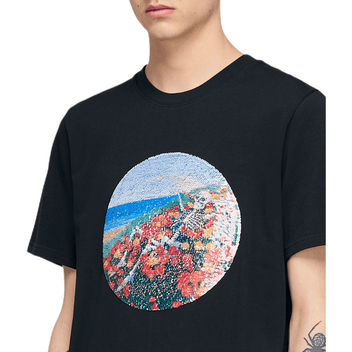 Tričko Mouse Sequin Tee Black