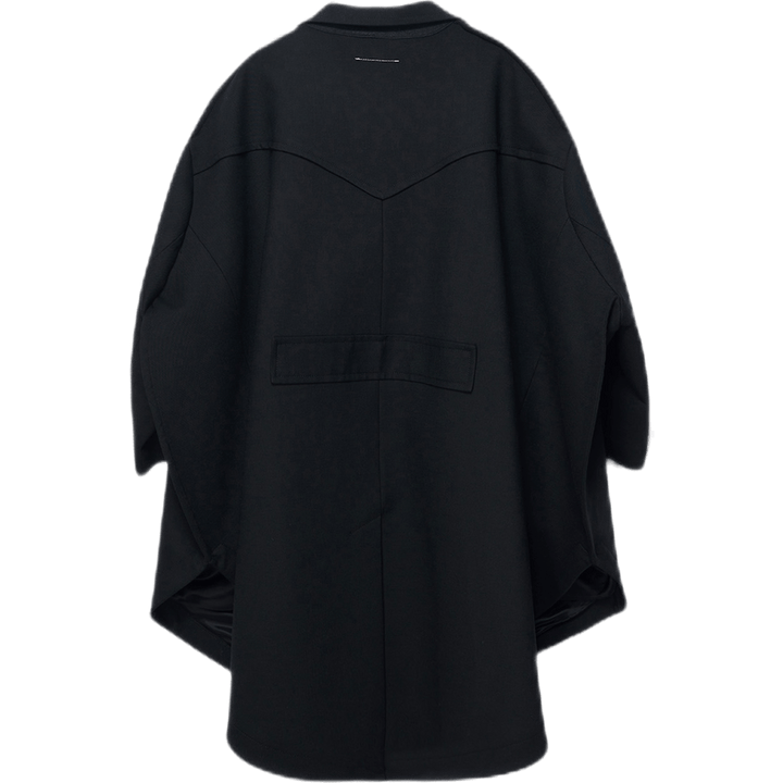 Manteau rond surdimensionné noir