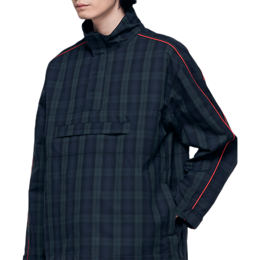 Giacca Pop Over Tartan Nero