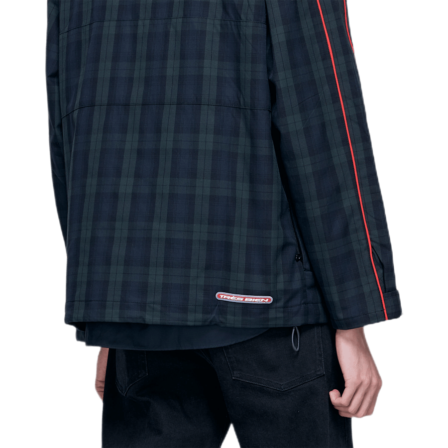 Giacca Pop Over Tartan Nero