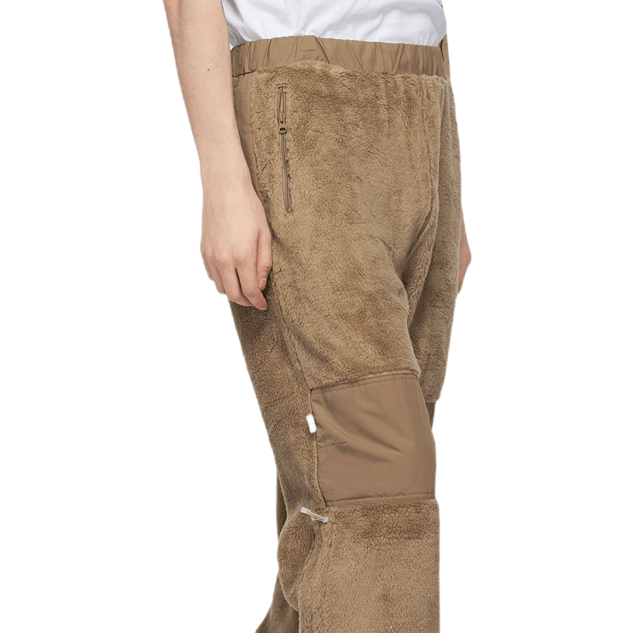 Pantaloni in lana e pile Khaki