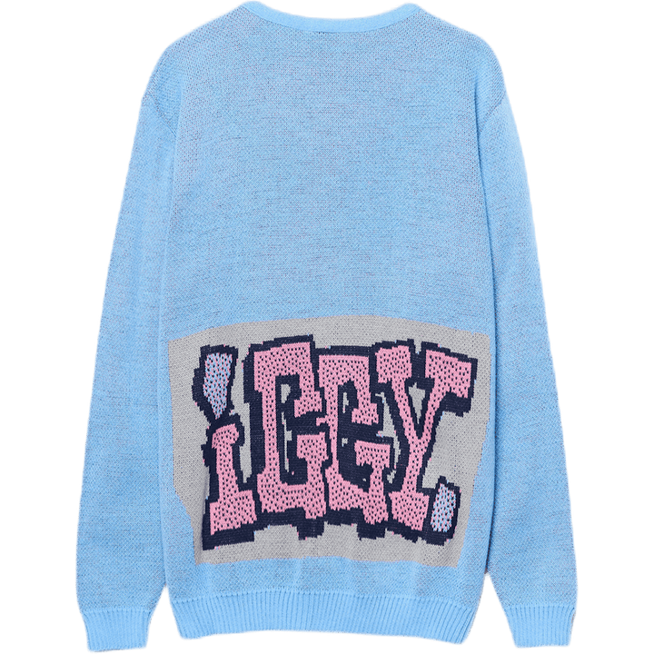 Einhörner Strickpullover Blau