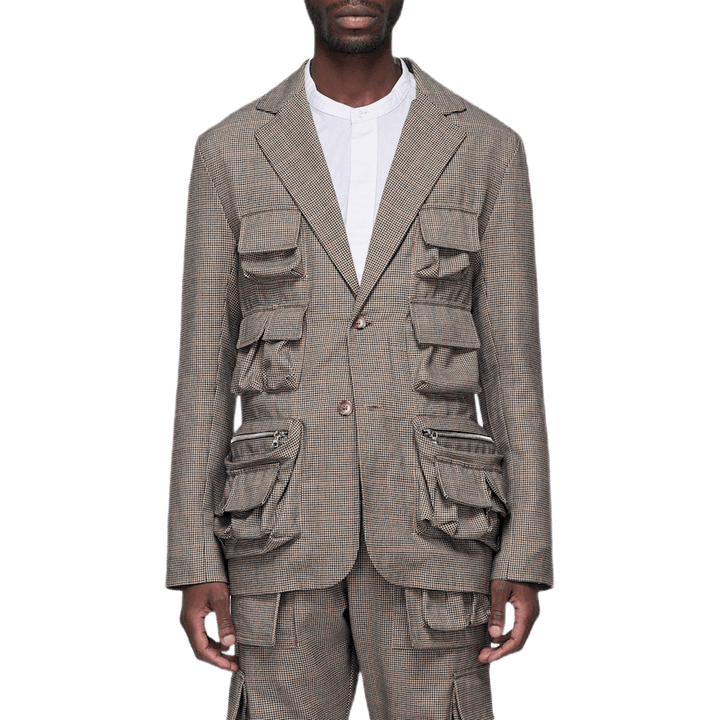 Veste utilitaire à boutonnage simple kaki