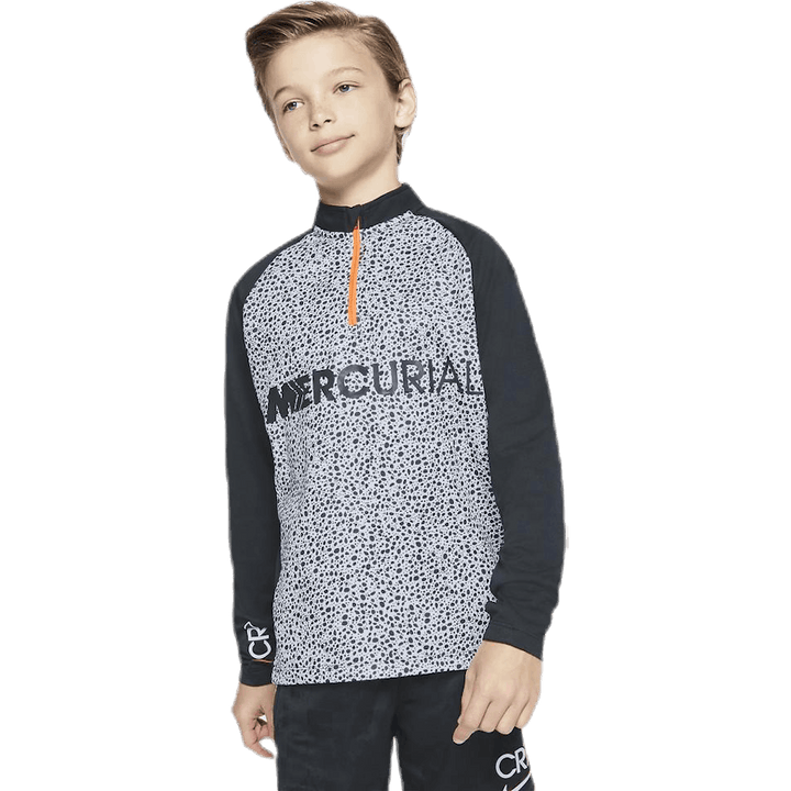 CR7 Dri-FIT Academy Half Zip Junior White/Black
