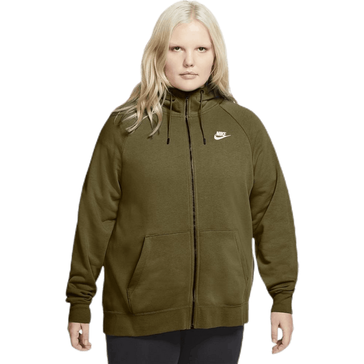 Felpa con cappuccio Essential Zip Plus Verde