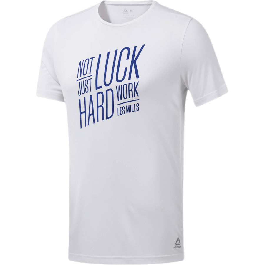 Les Mills Poly Graphic SS Tee White