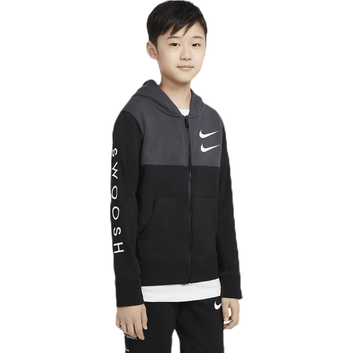 NSW Swoosh Zip Hoodie Junior Black/Grey