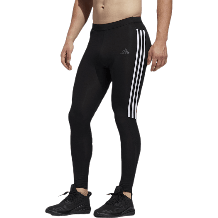 Collant Adidas Run It 3 bandes pour homme, noir/blanc