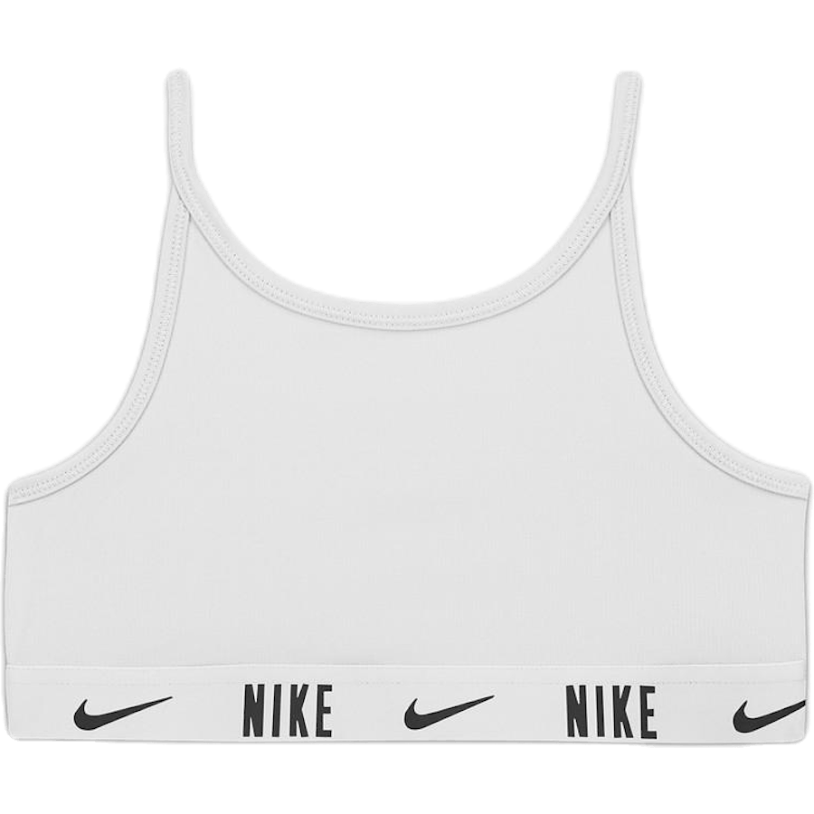 Trophy Big Kids' (Girls') Sports Bra WHITE/WHITE/BLACK