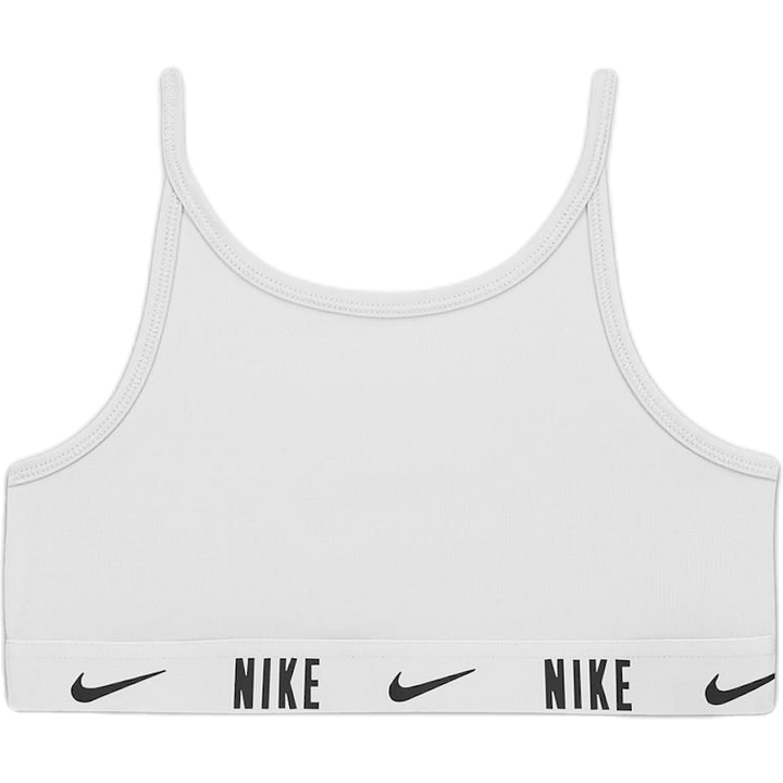 Trophy Big Kids' (Girls') Sports Bra WHITE/WHITE/BLACK