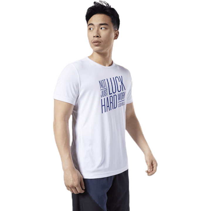 Les Mills Poly Graphic SS Tee White