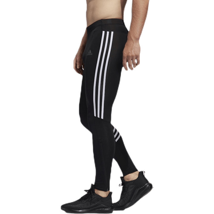 Collant Adidas Run It 3 bandes pour homme, noir/blanc