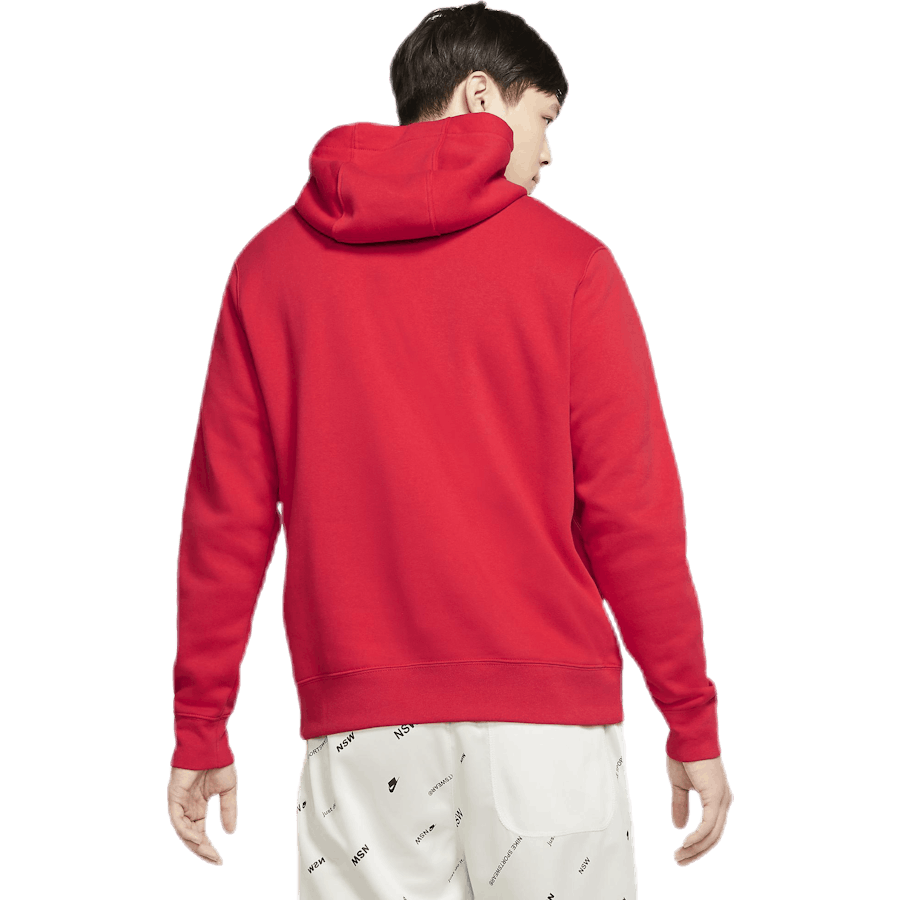 Sportswear Club Fleece Pullover Hoodie UNIVERSITY RED/UNIVERSITY RED/WHITE