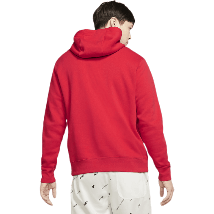 Sportswear Club Fleece Pullover Hoodie UNIVERSITY RED/UNIVERSITY RED/WHITE