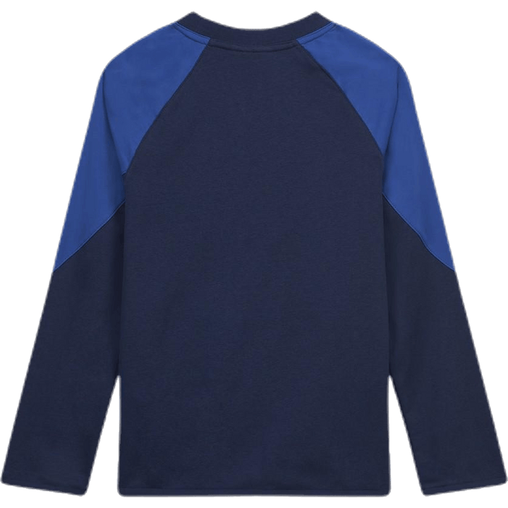 Mixed Material Crew Junior Blue