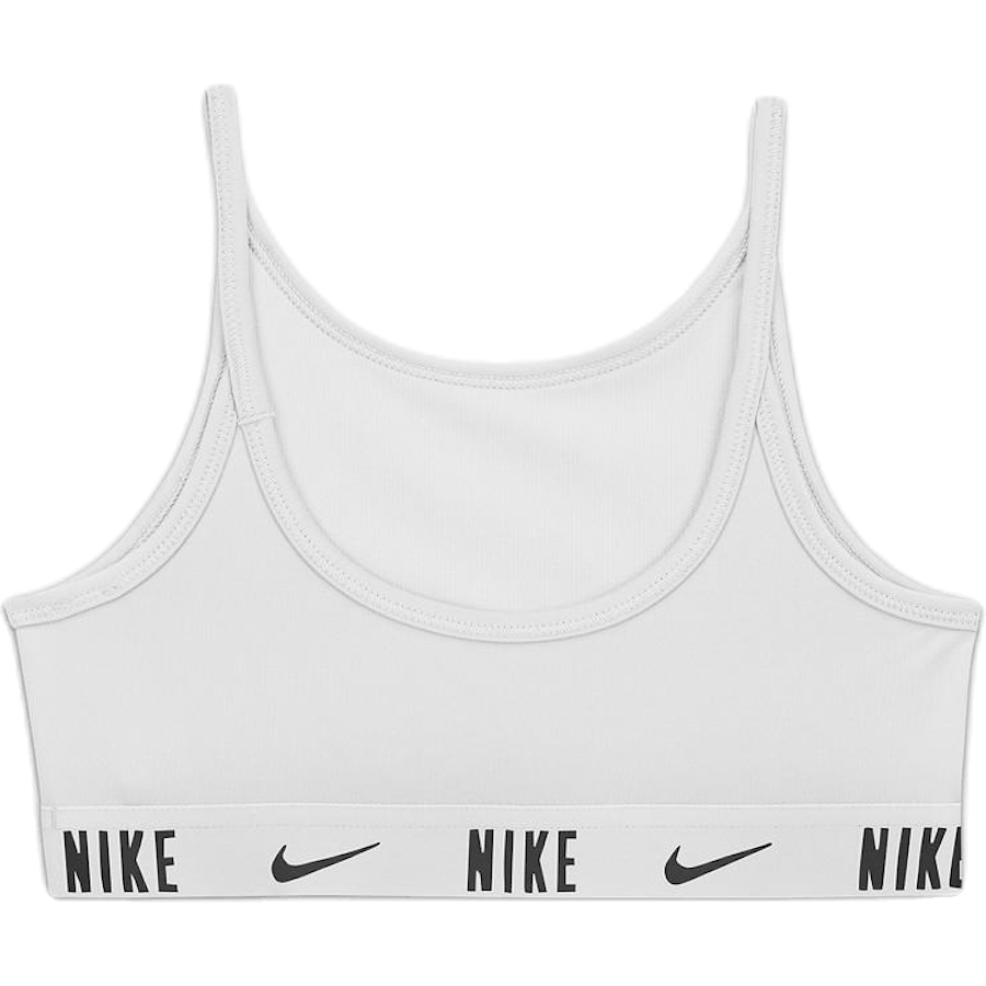 Trophy Big Kids' (Girls') Sports Bra WHITE/WHITE/BLACK