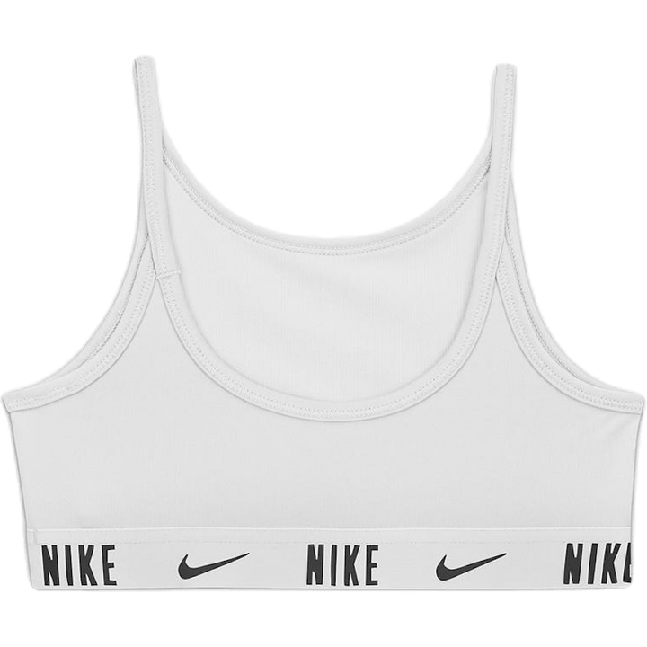Trophy Big Kids' (Girls') Sports Bra WHITE/WHITE/BLACK