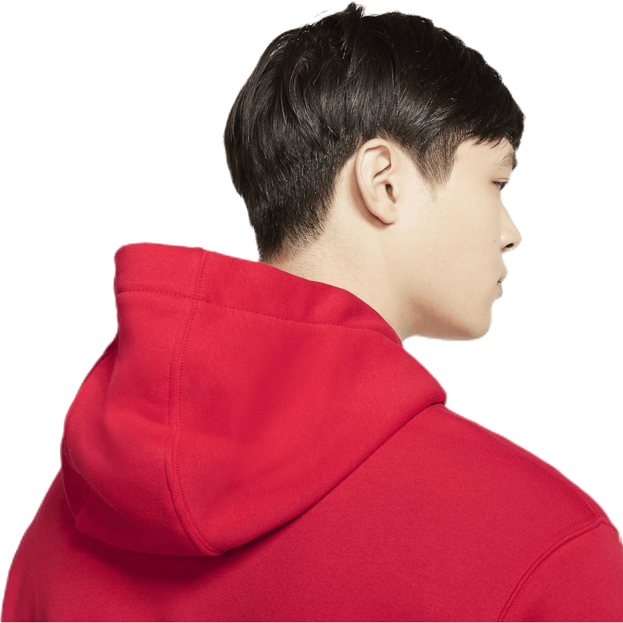 Sportswear Club Fleece Pullover Hoodie UNIVERSITY RED/UNIVERSITY RED/WHITE