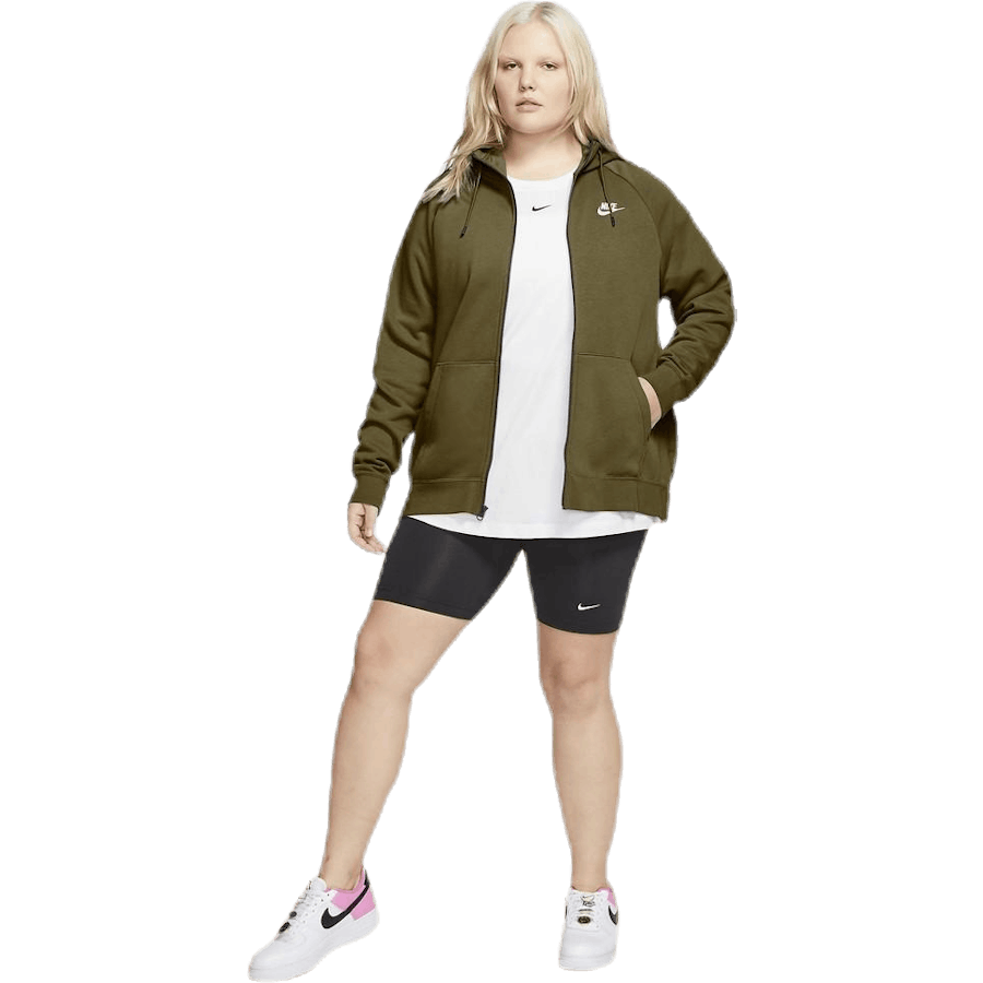 Felpa con cappuccio Essential Zip Plus Verde