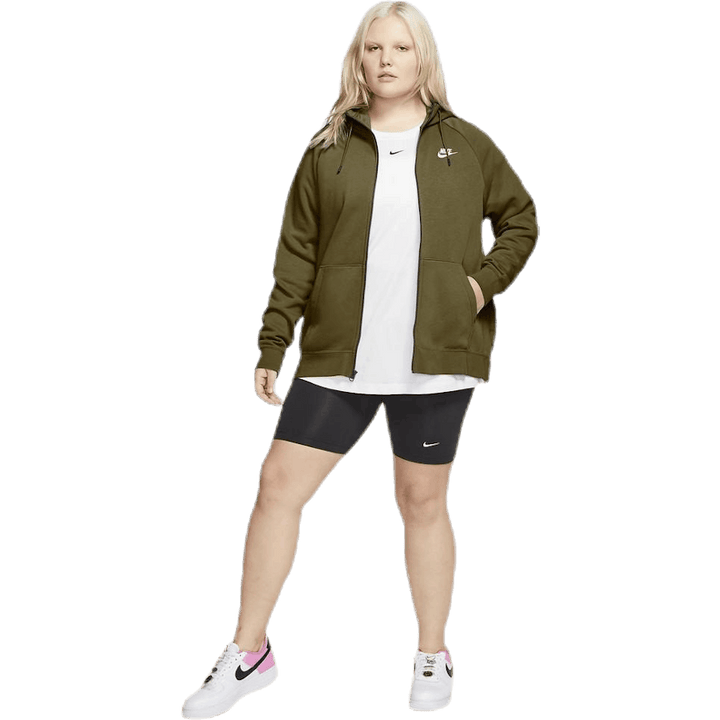 Felpa con cappuccio Essential Zip Plus Verde