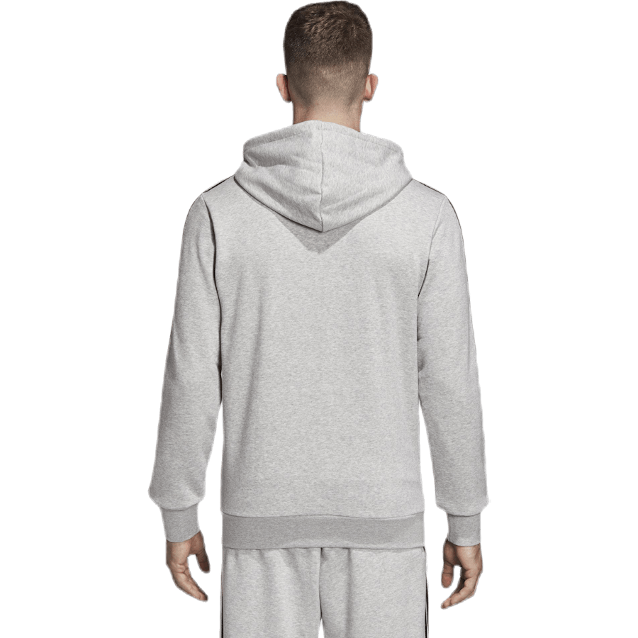 Essentials 3 Stripes Fullzip French Terry Grigio medio / Nero