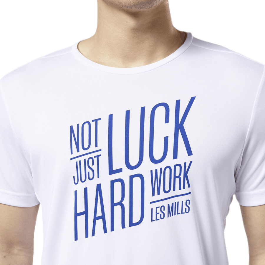 Les Mills Poly Graphic SS Tee White
