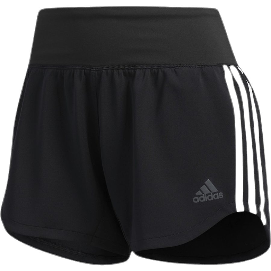 3-Streifen-Gewebe-Turnhose Schwarz / Schwarz
