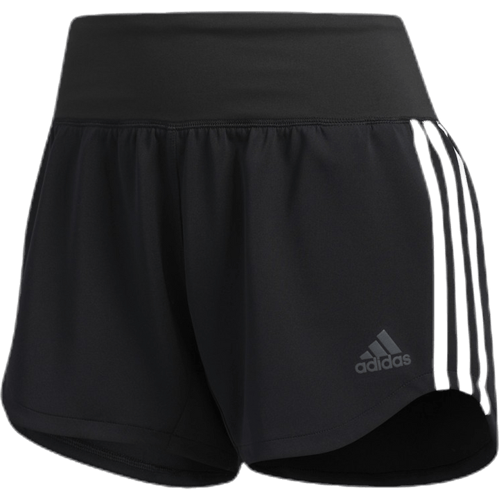 3-Streifen-Gewebe-Turnhose Schwarz / Schwarz