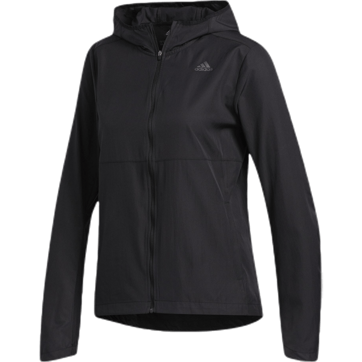 Veste coupe-vent à capuche Adidas Own The Run pour femme, noire