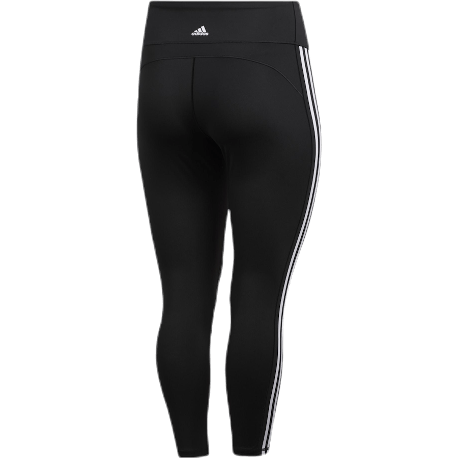 Believe This 2.0 3 Stripe 7/8 Tight Plus Size Black / White