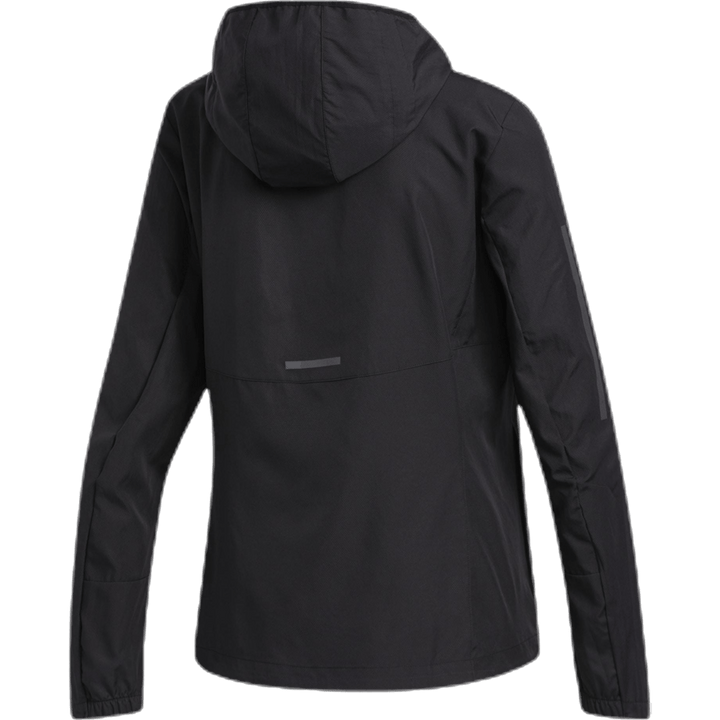 Veste coupe-vent à capuche Adidas Own The Run pour femme, noire