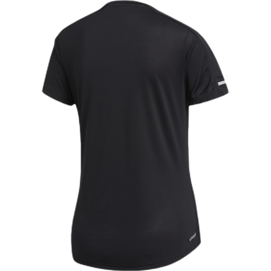 T-shirt Adidas Run 3 Stripes pour femme, noir