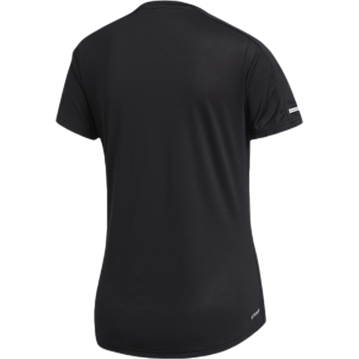 T-shirt Adidas Run 3 Stripes pour femme, noir