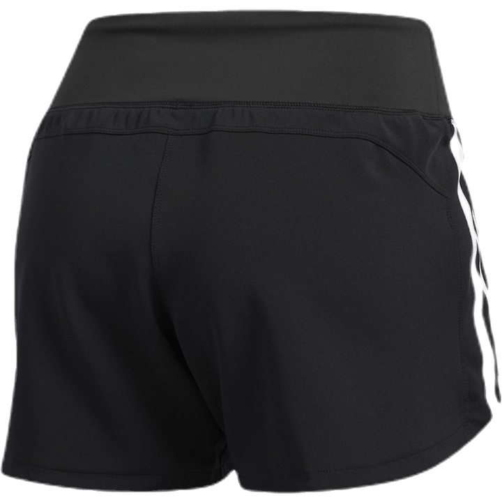 3-Streifen-Gewebe-Turnhose Schwarz / Schwarz