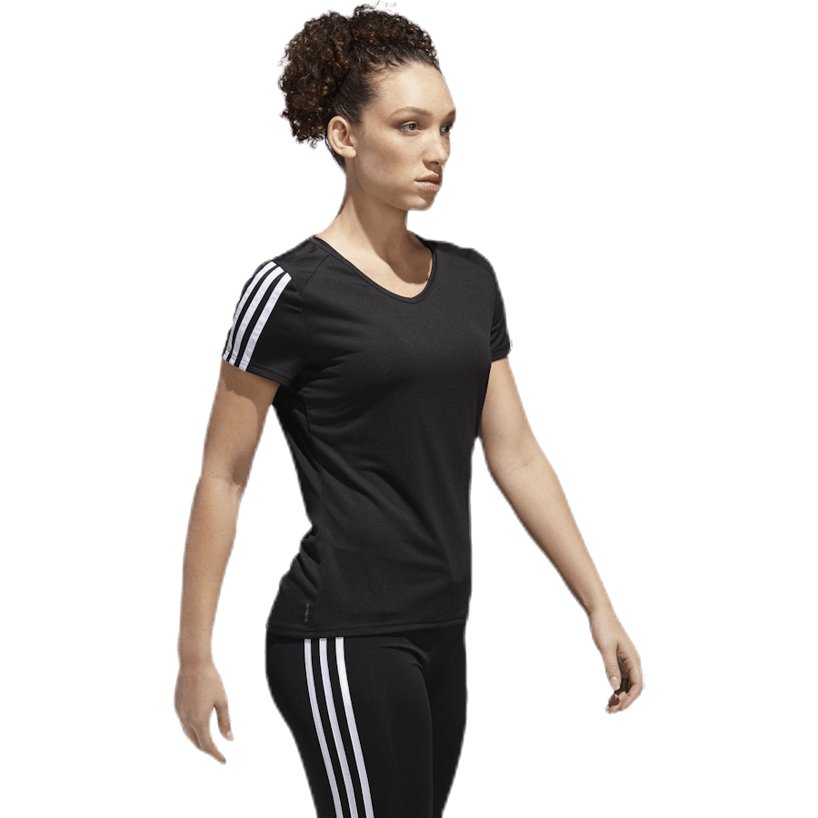 Run 3S Tee W White/Black