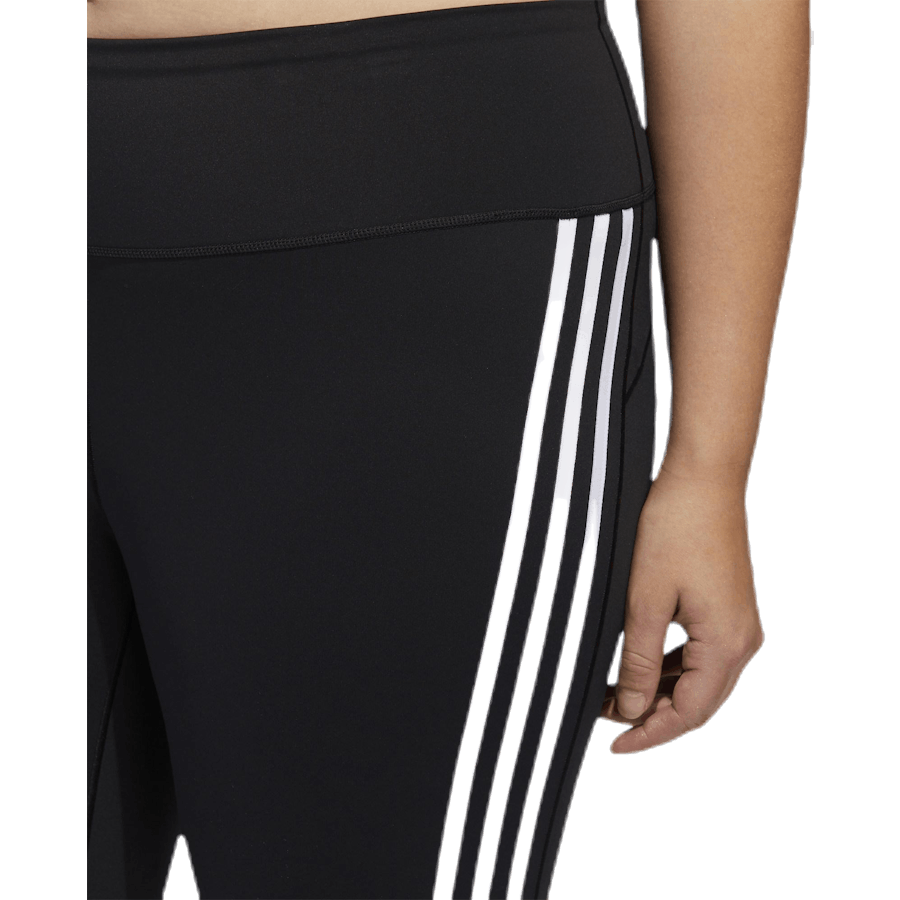 Believe This 2.0 3 Stripe 7/8 Tight Plus Size Black / White