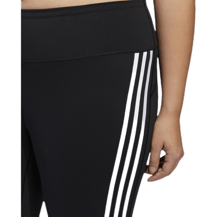 Believe This 2.0 3 Stripe 7/8 Tight Plus Size Black / White