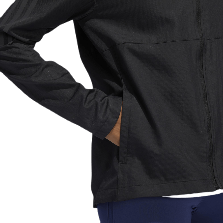 Veste coupe-vent à capuche Adidas Own The Run pour femme, noire