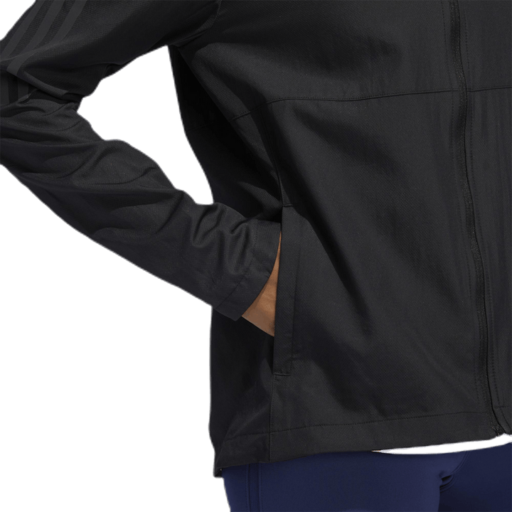 Veste coupe-vent à capuche Adidas Own The Run pour femme, noire