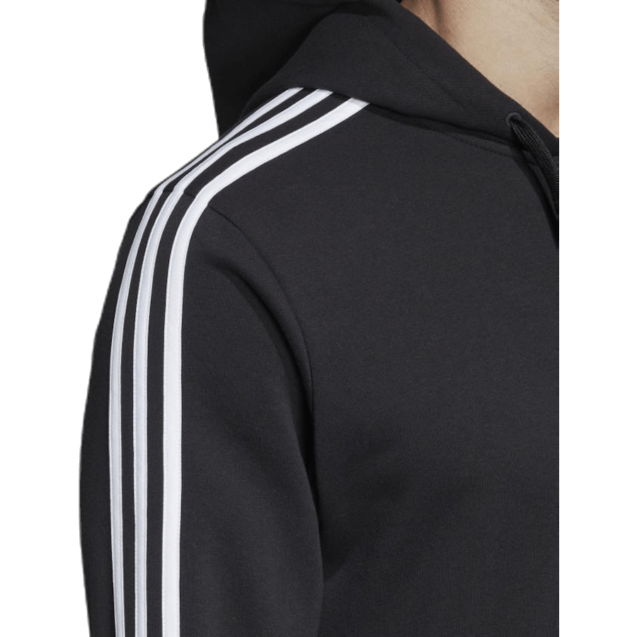 Essentials 3 Stripes Fullzip French Terry Black / White
