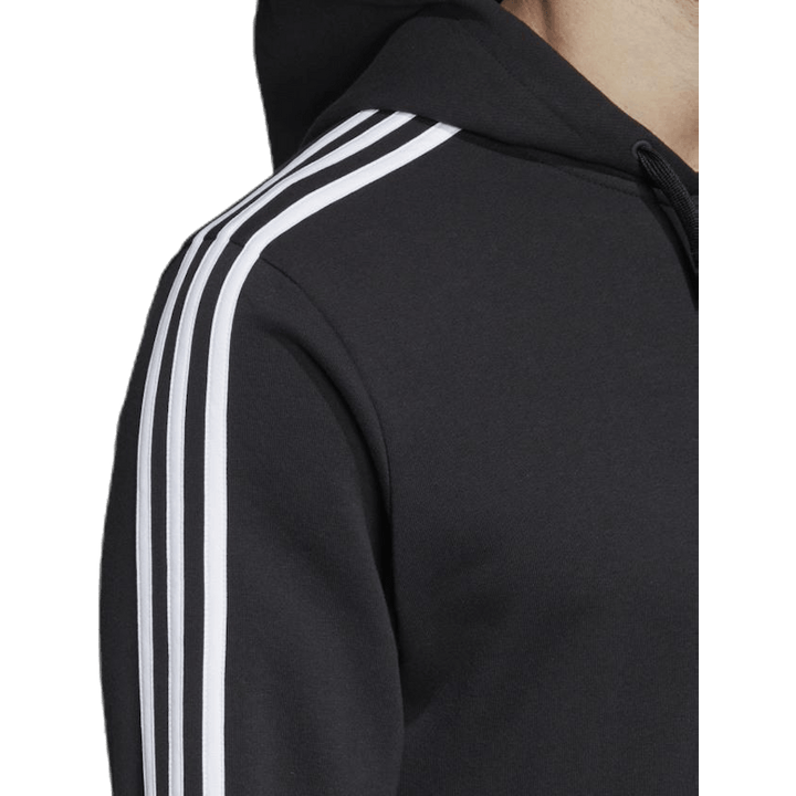 Essentials 3 Stripes Fullzip French Terry Black / White