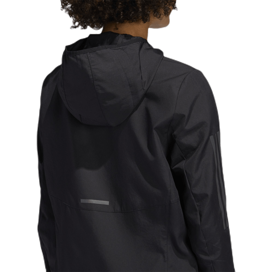 Veste coupe-vent à capuche Adidas Own The Run pour femme, noire