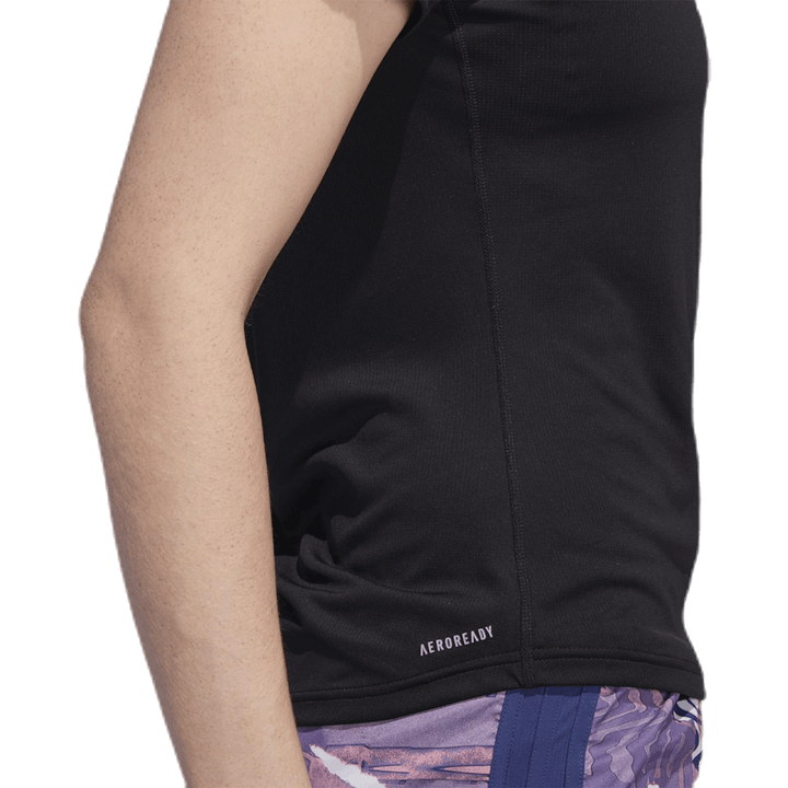 T-shirt Adidas Run 3 Stripes pour femme, noir