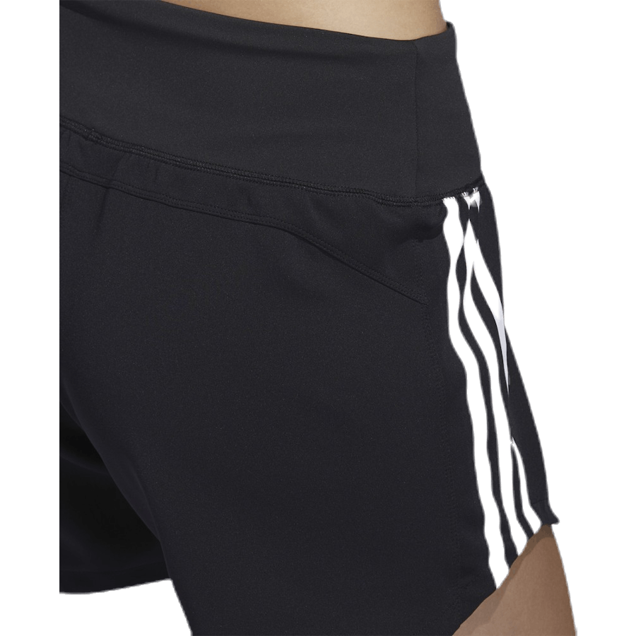 3-Streifen-Gewebe-Turnhose Schwarz / Schwarz