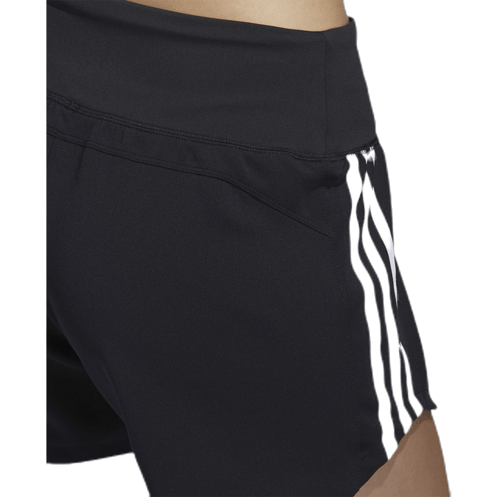 3-Streifen-Gewebe-Turnhose Schwarz / Schwarz